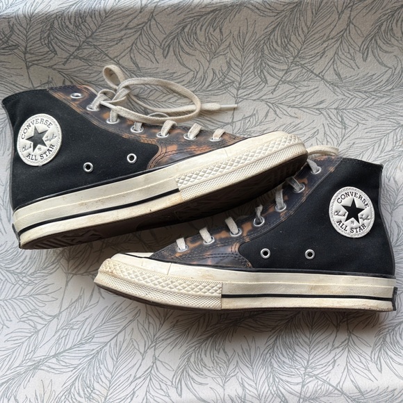 Converse Shoes - Converse Black and Brown High-Top Sneakers
